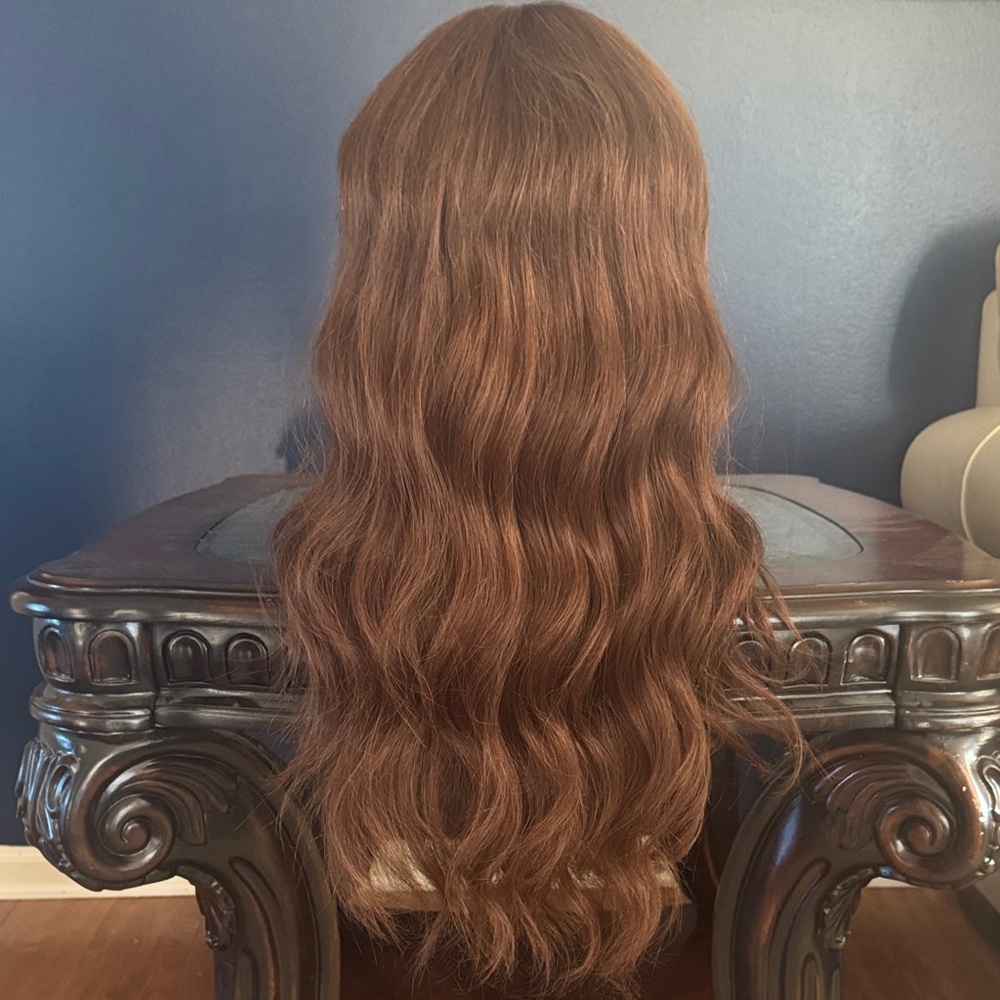 Luxurious Brown Wavy Hair Wig